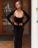 Women Sporty Wholesale Solid Color Jumpsuit S-L