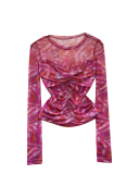 Long Sleeve Mesh Y2K Style Women T Shirt