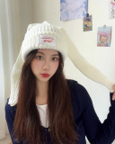 Personalized Ear Protection Rabbit Ear Woolen Hat Warm Knit Hat One Size
