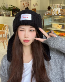 Personalized Ear Protection Rabbit Ear Woolen Hat Warm Knit Hat One Size