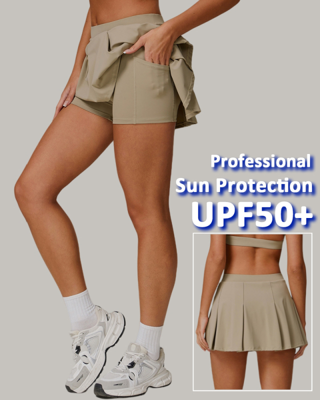 OEM Customized Women Sun Protection Lined Tennis Skirt S-XL