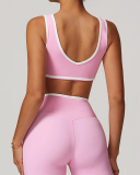 OEM Customized Women Colorblock V Neck Sports Yoga Bra S-XL