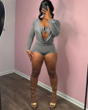 Deep V-neck Women Wholesale Summer Jumpsuit S-L