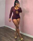 Deep V-neck Women Wholesale Summer Jumpsuit S-L