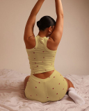 Love Heart Women Cute Girl Two Piece Short Set S-L