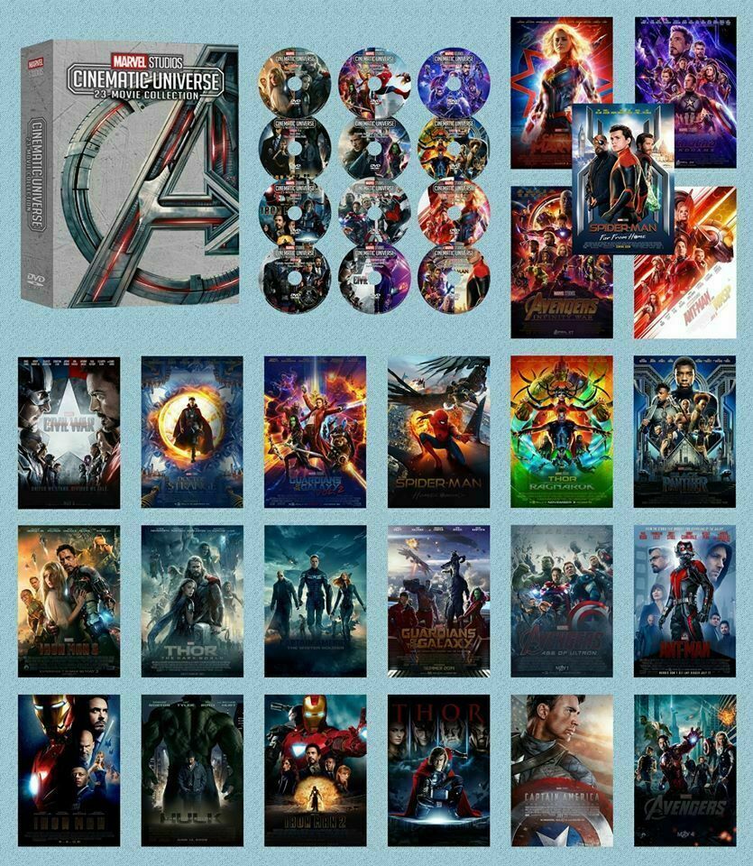 Marvel Studios Cinematic Universe 23 movie Collection DVD Box Set