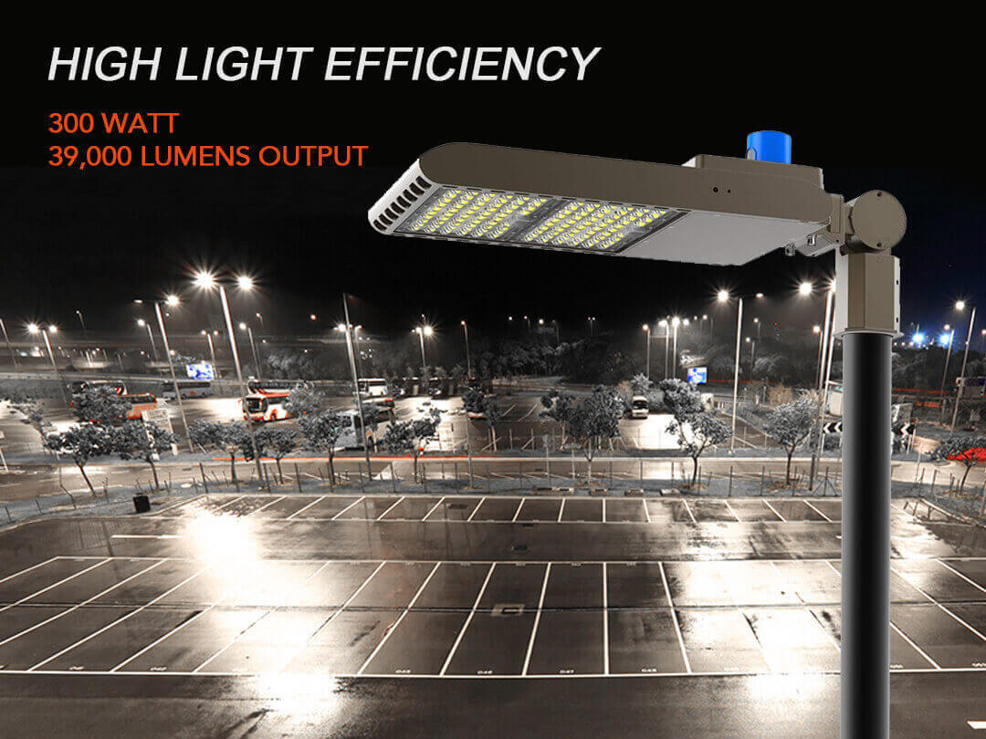 300W Led area lights | 39,000 Lumens | Photocell Sensor | 5700K