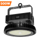 LED High Bay Light, 500W UFO Hi-Bay Lightingfor Garage Warehouse Black