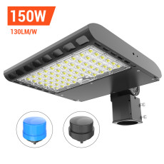 Parking Lot Light,  Area / Shoebox / Street / Pole Light 150 Watt,19,500 Lumens,600W Metal Halide Equal,Photocell Sensor,Slip-Fitter Mountings,5700K Daylight, Wholesaling And Retailing