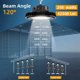 Adiding LED High Bay Lights,250Watt,with 6.56' Power Cord,1000 Watt Metal Halide Equal