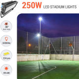 Adiding Stadium Lights,250 Watts,32500 Lumens,Unique design,LED Flood Sport Court Gym Lighting,30° Beam Angle 5000K Daylight White,Wholesaling And Retailing
