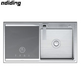 Adiding Sink Dishwasher Embedded Level 1 Water Efficiency Ultrasonic UVC Hot Air Drying 6 Sets Home Dishwasher Left and Right Slots X3 Sink Dishwasher Right Side
