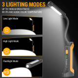 Adiding LED Work Light Orange, Magnetic, Rechargeable, Gooseneck Work lights