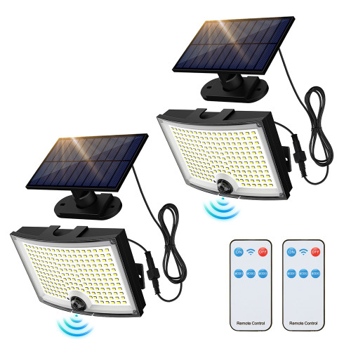 US$ 35.99 - 2-Pack Adiding Solar Motion Sensor Outdoor Lights, Remote  Control, with 16.4ft Cable, TBD-56 - m.adiding.com