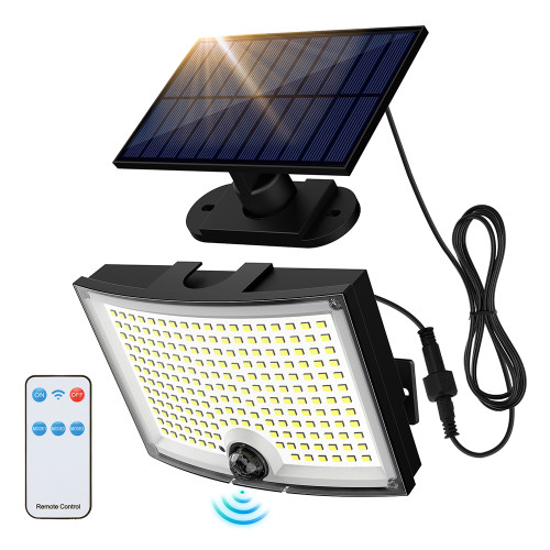 US$ 24.99 - Adiding Solar Motion Sensor Outdoor Light, 3500LM, 202 LED, 3  Lighting Modes, Remote Control, with 16.4ft Cable, TBD-56 - m.adiding.com