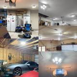8-Pack Adiding LED Garage Ceiling Light,100 Watt,10000 Lumen, 6500K Daylight, Deformable 6+1 Panels, LED Shop Lights