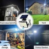 3-Pack Adiding Solar Motion Sensor Outdoor Lights, Remote Control, with 16.4ft Cable, TBD-56