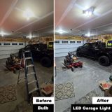 Adiding LED Garage Ceiling Light,100 Watt,10000 Lumen, 6500K Daylight, Deformable 6+1 Panels, LED Shop Lights