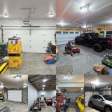 Adiding LED Garage Ceiling Light,100 Watt,10000 Lumen, 6500K Daylight, Deformable 6+1 Panels, LED Shop Lights