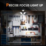 2-Pack Adiding LED Garage Ceiling Light, 6 Deformable Panels with Adjustable Spotlight, E26/E27 Screw-in Bulb Base LED Shop Light