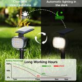 6-Pack Adiding Solar Spot Lights Outdoor, 3 Brightness Spotlight Landscape Lighting,  Auto ON/OFF Outdoor Solar Lights for Yard, Garden, Lawn, Warm Light