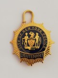 NY New York Police LIEUTENANT Badge Replica Cosplay Movie Props