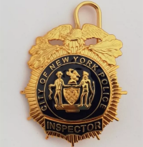 NY New York Police INSPECTOR Badge Replica Cosplay Movie Props