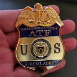 U.S. ATF Special Agent Badge Solid Copper Replica Movie Props