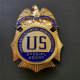 U.S. Eagle DEA Special Agent Badge Solid Copper Replica Movie Props