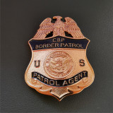 U.S. CBP Border Patrol Agent Badge Solid Copper Replica Movie Props