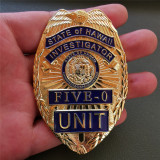 State of Hawaii Five-0 Unit Investigator Badge Replica Cosplay Movie Props