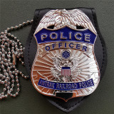 U.S. Amtrak Railroad Detective Police Badge Solid Copper Replica Movie Props