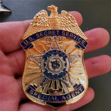 USSS US Secret Service Special Agent Badge Solid Copper Replica Movie Props