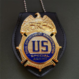 U.S. Eagle DEA Special Agent Badge Solid Copper Replica Movie Props