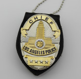 Los Angeles metal badge, pure copper, combined three-dimensional structure Detective Police Badge Replica Movie Props