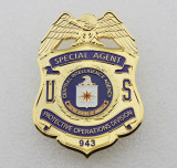 U.S. CIA Protective Operations Division Special Agent Badge Solid Copper Replica Movie Props #943