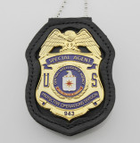 U.S. CIA Protective Operations Division Special Agent Badge Solid Copper Replica Movie Props #943
