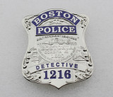 U.S. Boston badge Detective Police Badge Replica Movie Props