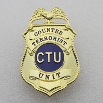 U.S. CTU badge Pure copper Detective Police Badge Replica Movie Props