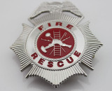 U.S. Firefighter Badge FIRE RESCUE Badge Metal Badge Replica Movie Props