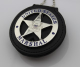 U.S. Federal Court Law Enforcement MARSHAL Badge Solid Copper Replica Movie Props