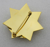American six-pointed star and seven-pointed star badge with big round clip Los Angeles County/San Francisco badge