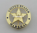 U.S. Federal Court Law Enforcement Marshal Gold Badge Replica Movie Props