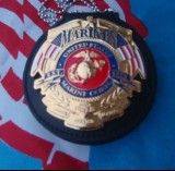 U.S. Marine Corps, US Interpol Emblem, ARMY Emblem, Marshall Officer Emblem, California Highway Rider Hat Emblem, Helmet Badge, Replica Movie Props