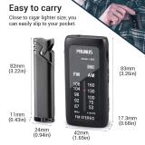 PRUNUS J-982 Mini Portable FM/AM Pocket Radio with Headphones
