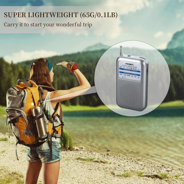 DE333 Small Radio Portable, Pocket Radio Transistor with FM AM, Signal