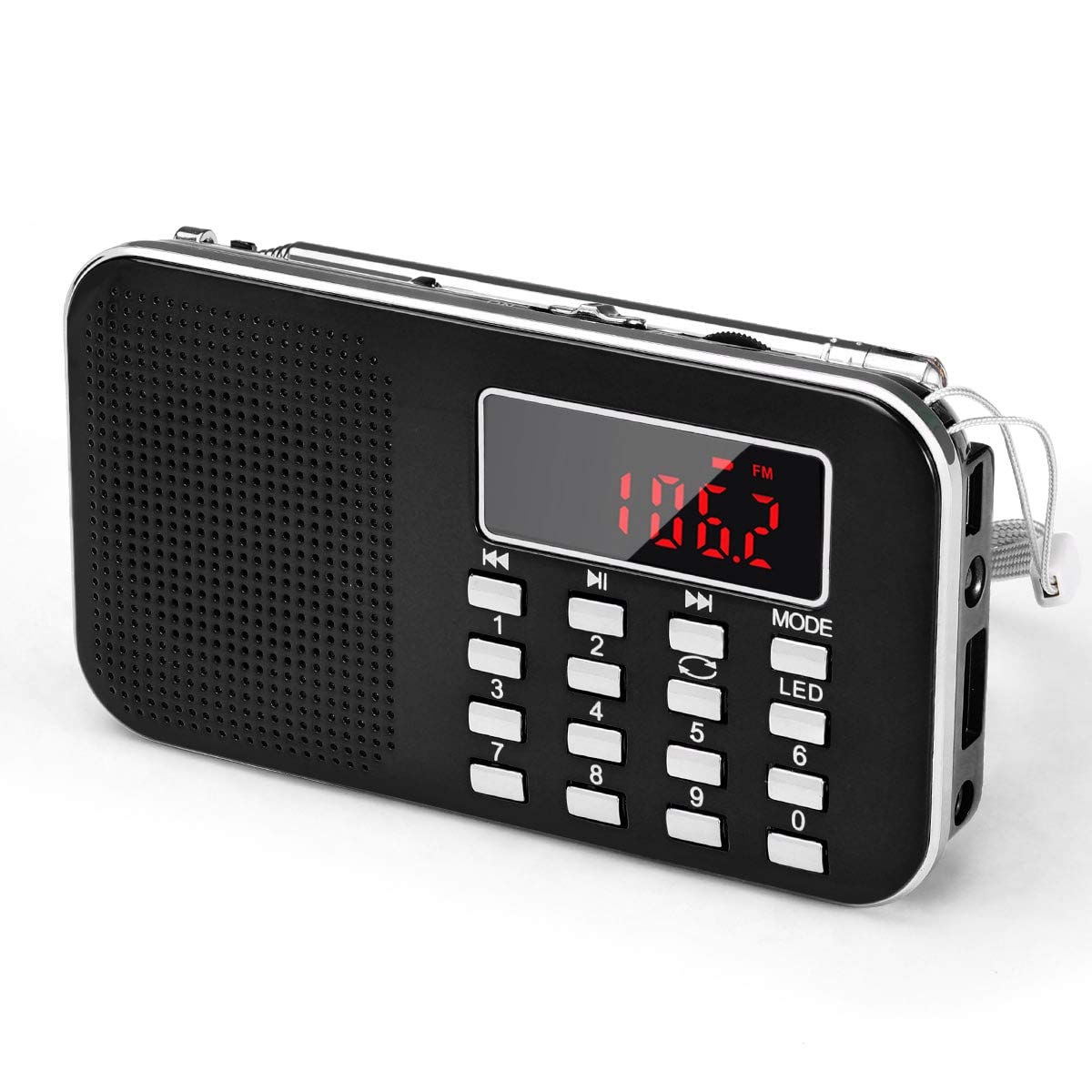 Prunus J 908 Mini Portable Pocket Am Fm Radio With Led Flashlight