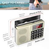 PRUNUS L-258 LCJ Portable FM AM Shortwave Digital Mini Radio and Pocket USB Mp3 Music Stereo Player Speaker with Rechargeable Battery