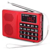 PRUNUS L-258 LCJ Portable FM AM Shortwave Digital Mini Radio and Pocket USB Mp3 Music Stereo Player Speaker with Rechargeable Battery