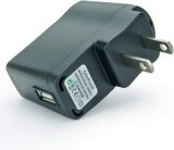 PRUNUS 5V1A USB DC Adapter with Indicator Light, Perfect for Radio, Speaker with Rechargeable Lithium Battery (5V/1A, Black)
